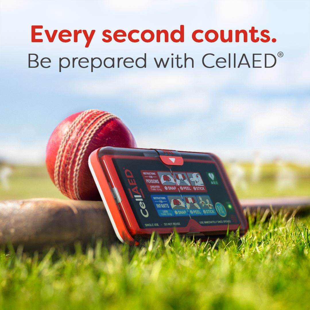 CellAED Cricket Lifestyle Mockup Post